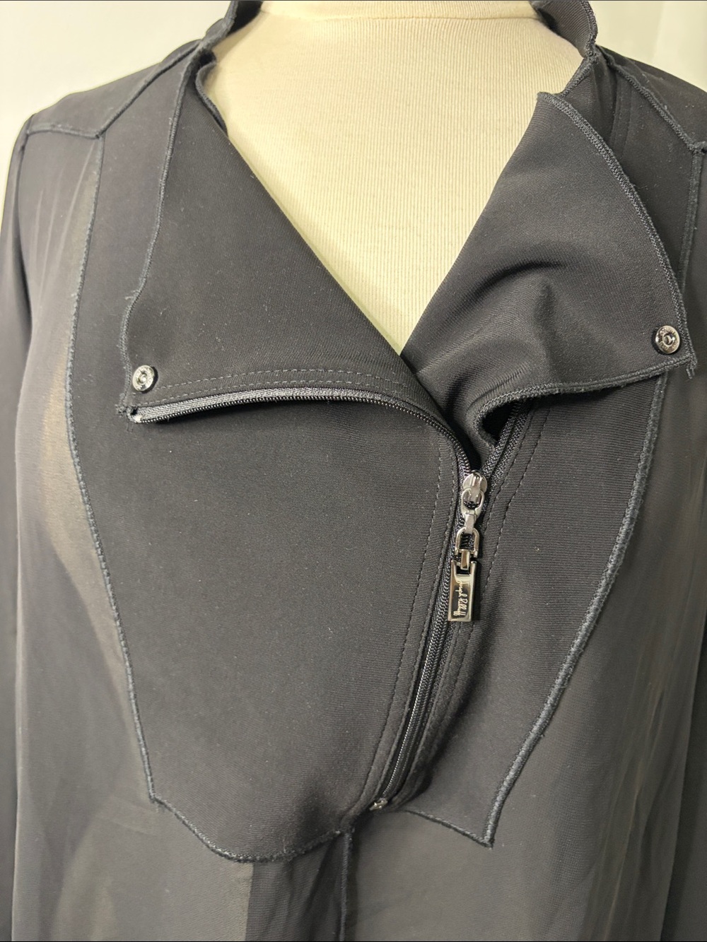 Joseph Ribkoff Black Asymmetrical Blouse - Picture 6 of 10